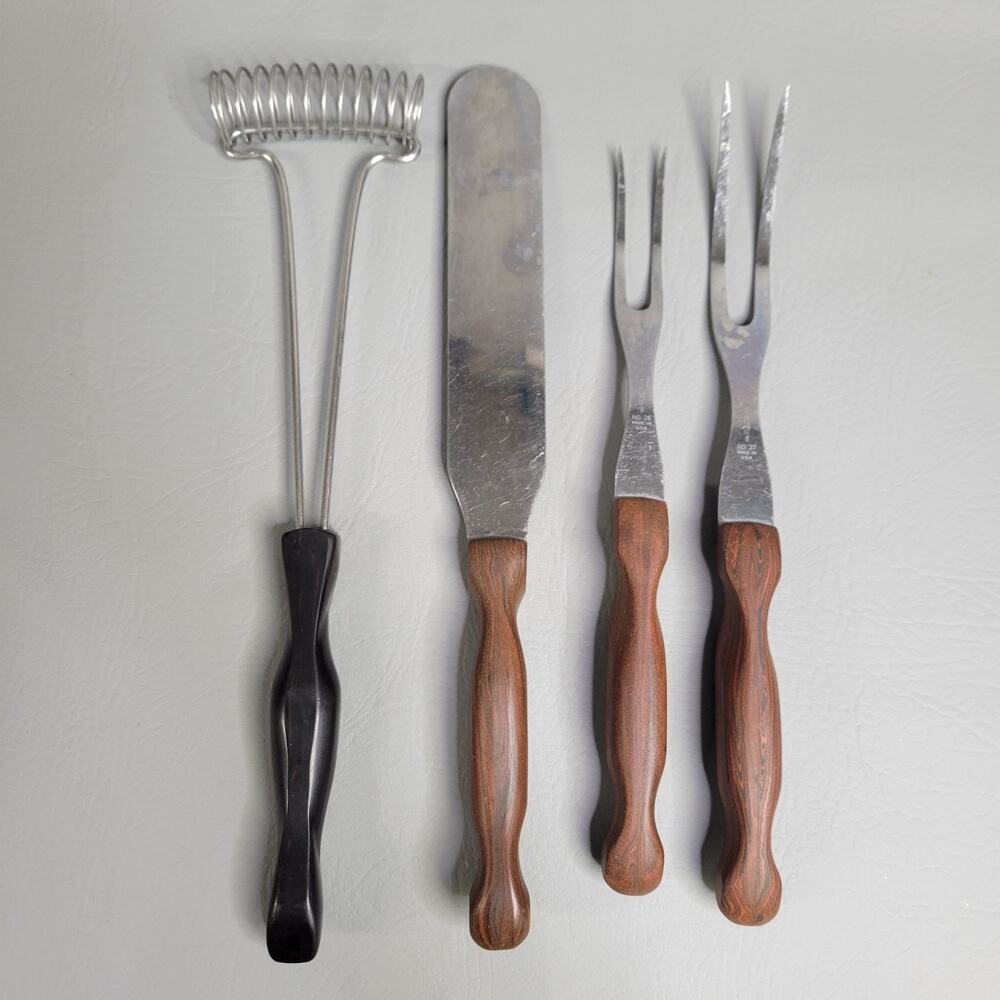 Cutco Lot Chef's Carving Forks Spatula Spreader Knife Wisk No 27 28 1714